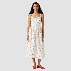 Levi's® Women's Adore Midi Dress - Egret Floral NWT X Small MSRP $60